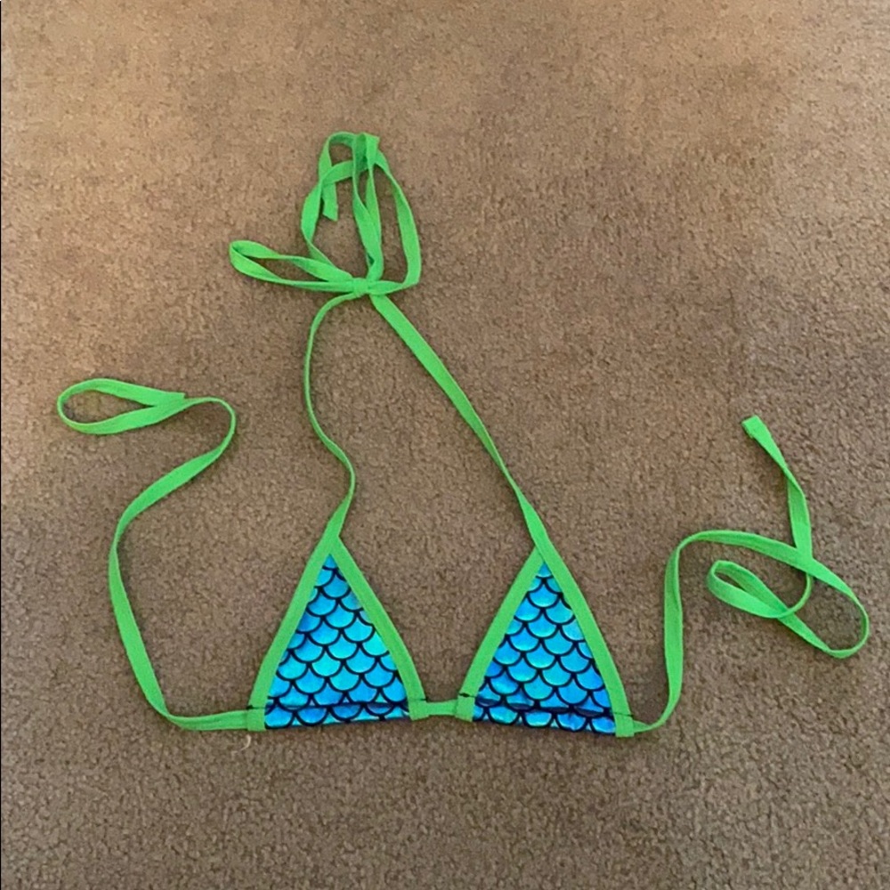 G String Mermaid Bikini Set - LIME - Picture 4 of 6